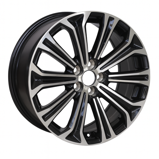 Black & Machined Alloy Rim | 5x100 | 15"/16"/17" | Premium Multi-Spoke Design